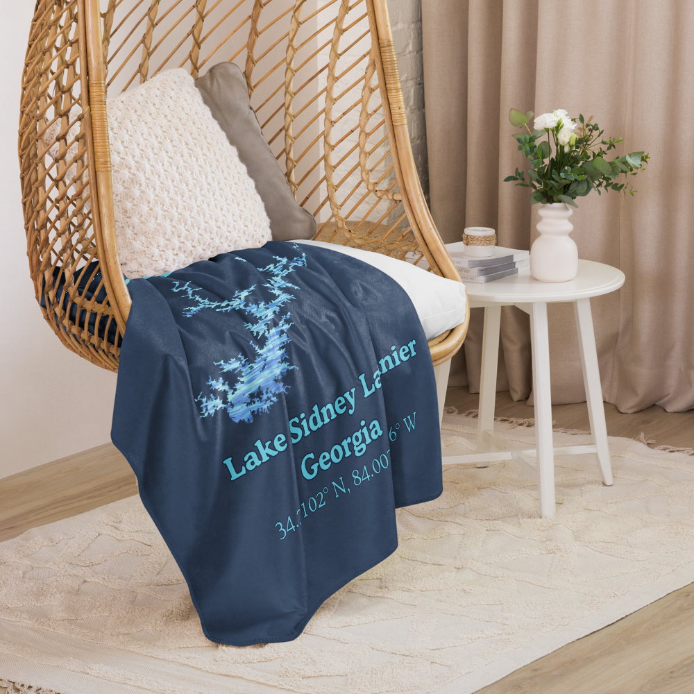 Lake Sidney Lanier Sherpa Blanket