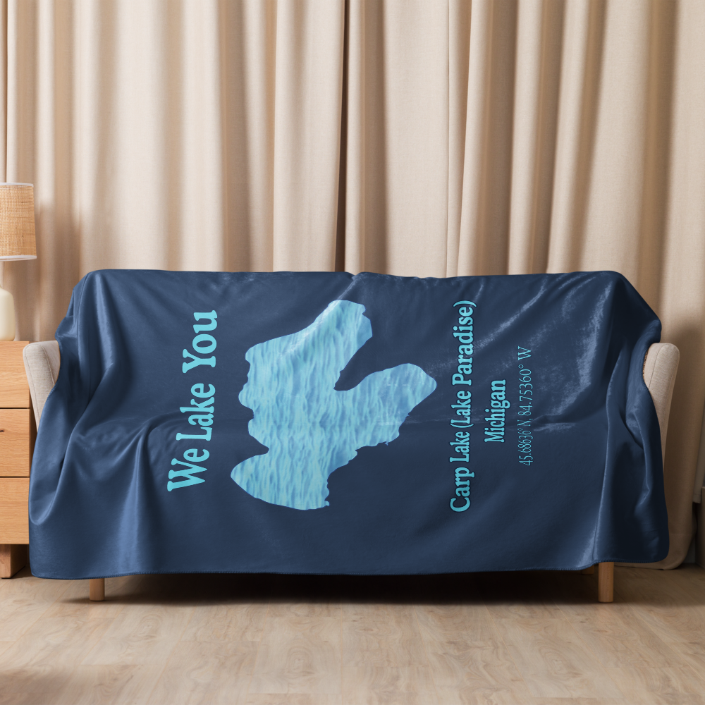 Carp Lake (Lake Paradise) Sherpa Blanket