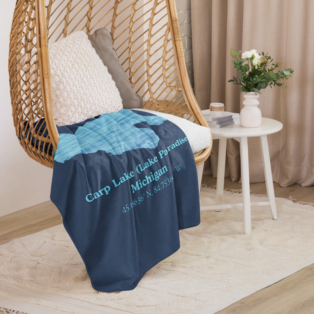 Carp Lake (Lake Paradise) Sherpa Blanket