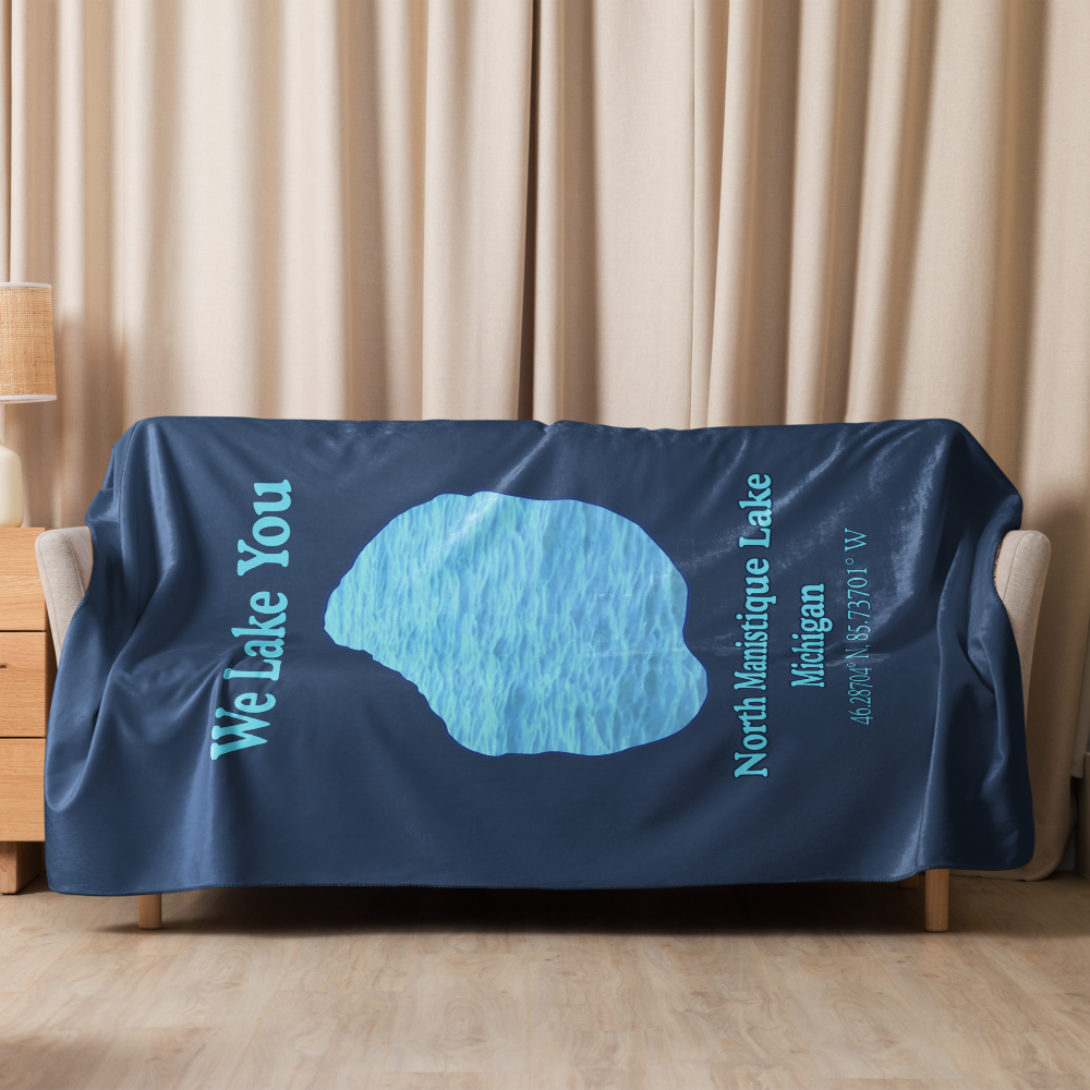 North Manistique Lake Sherpa Blanket