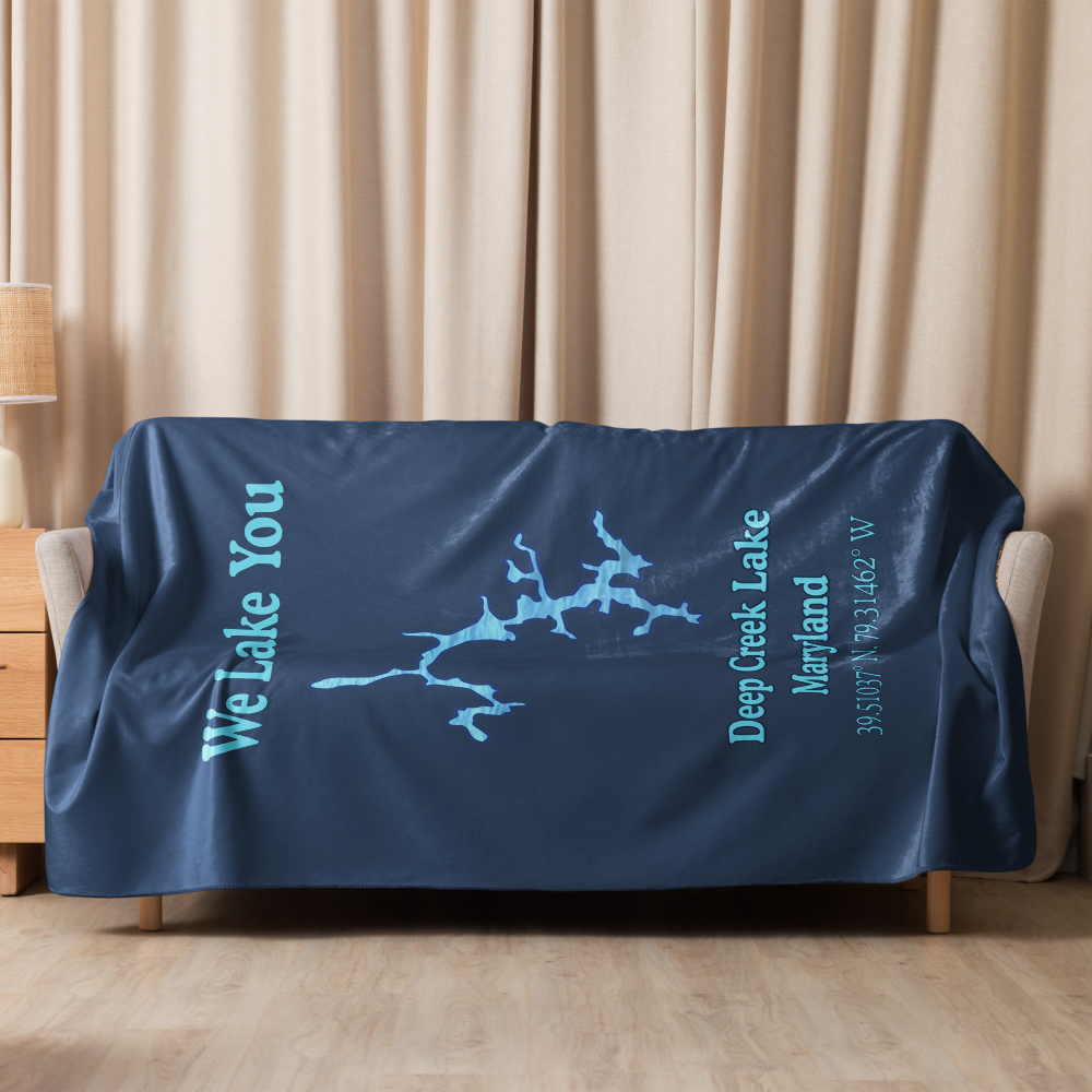 Deep Creek Lake Sherpa Blanket