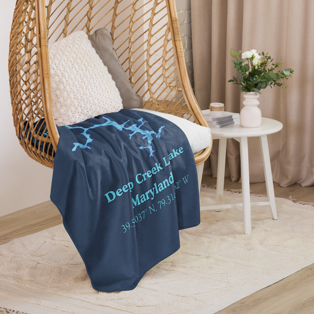 Deep Creek Lake Sherpa Blanket