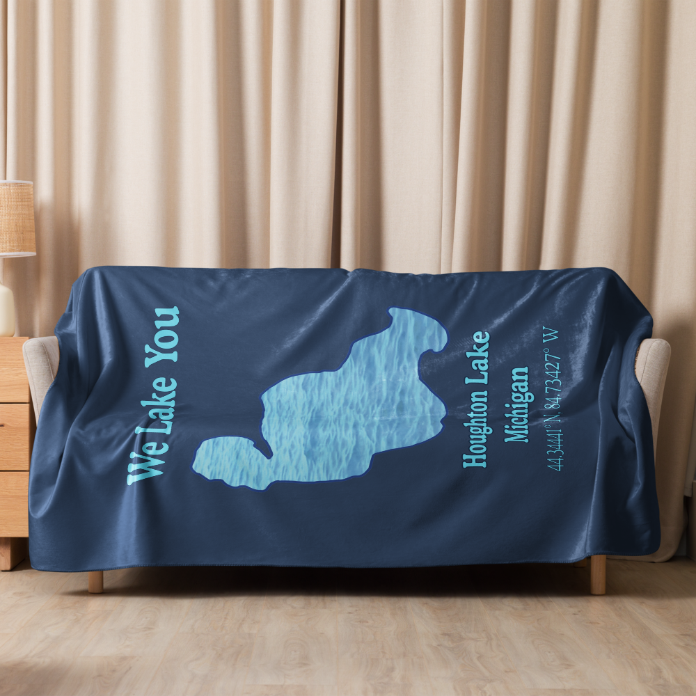 Houghton Lake Sherpa Blanket