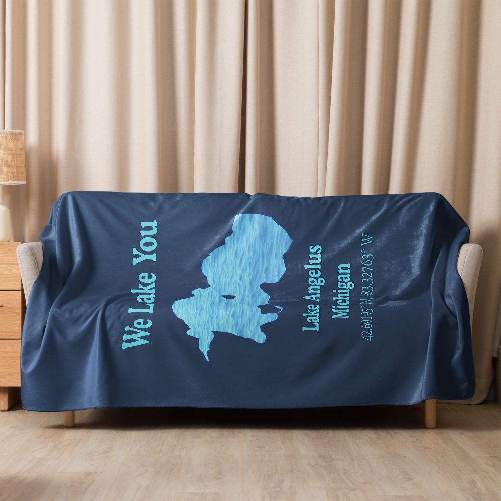 Sherpa blanket with Lake Angelus