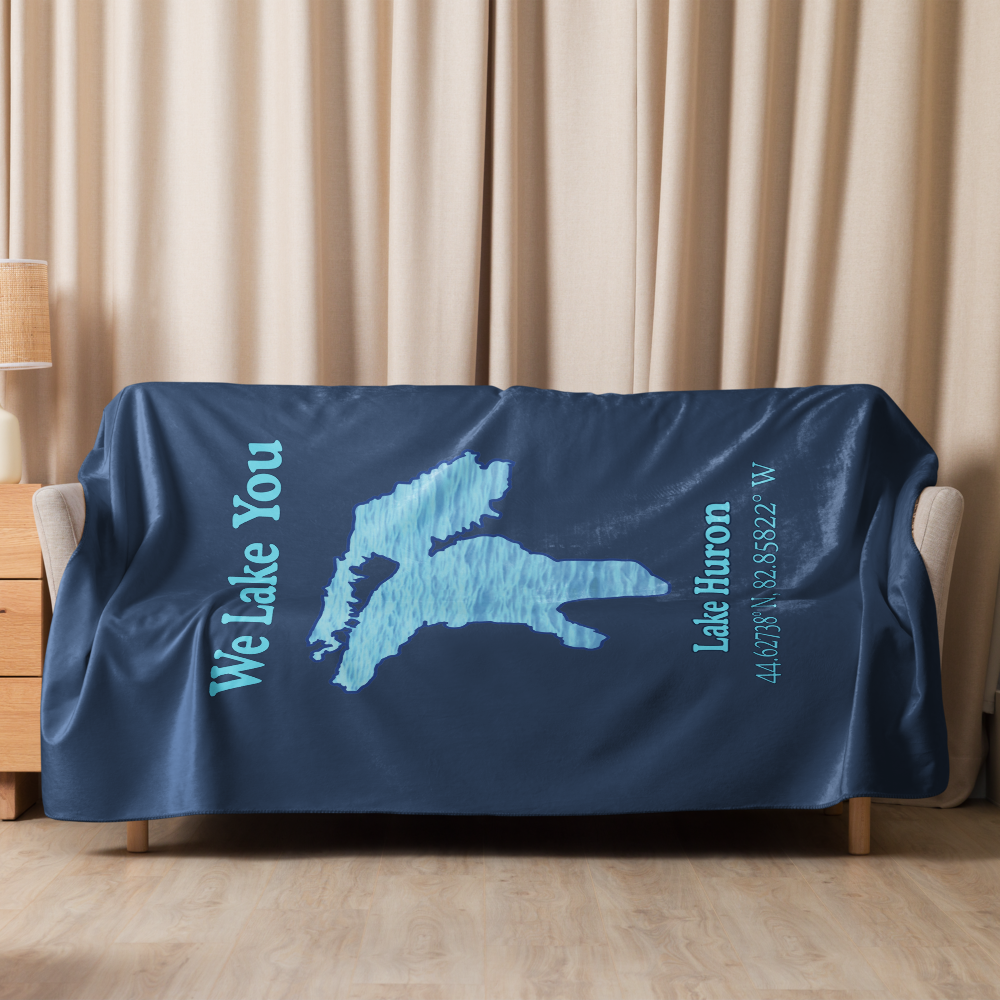 Lake Huron Sherpa Blanket
