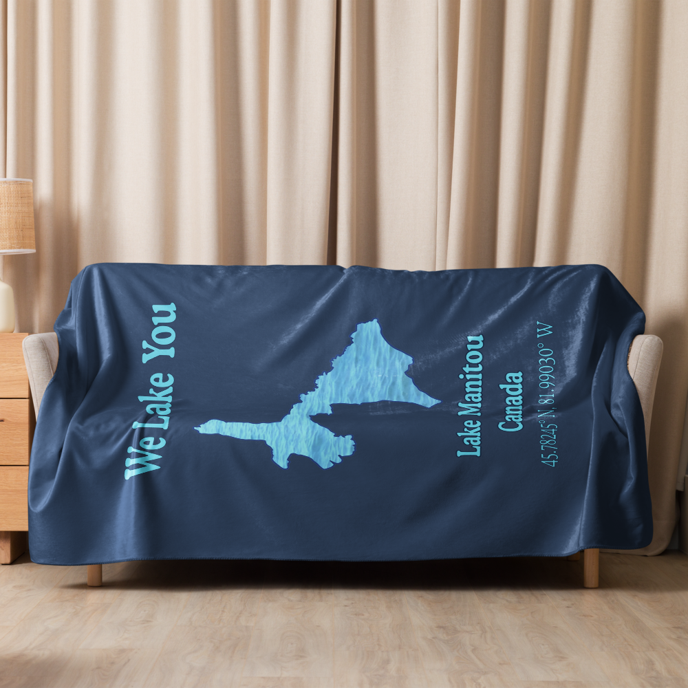 Lake Manitou Sherpa Blanket