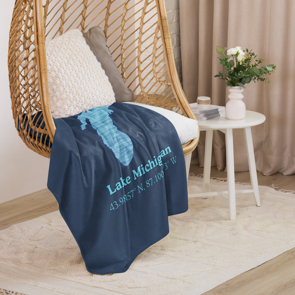 Lake Michigan Sherpa Blanket
