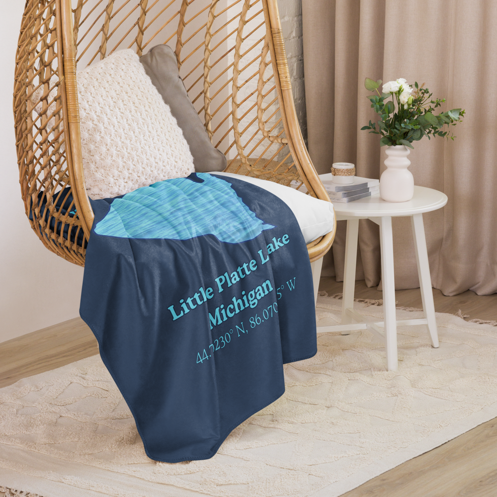 Little Platte Lake Sherpa Blanket