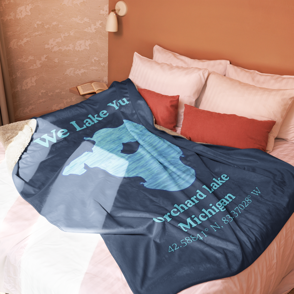 Orchard Lake Sherpa Blanket