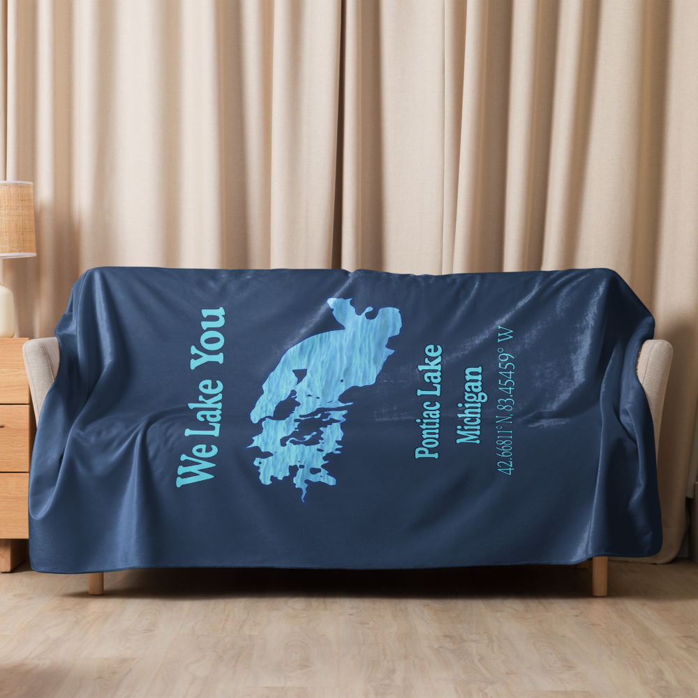 Sherpa blanket with Pontiac Lake