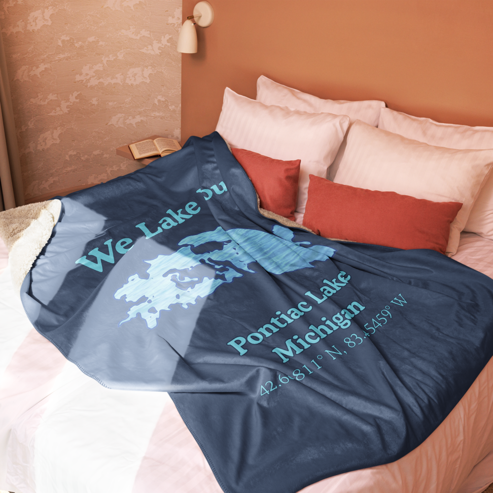 Sherpa blanket with Pontiac Lake