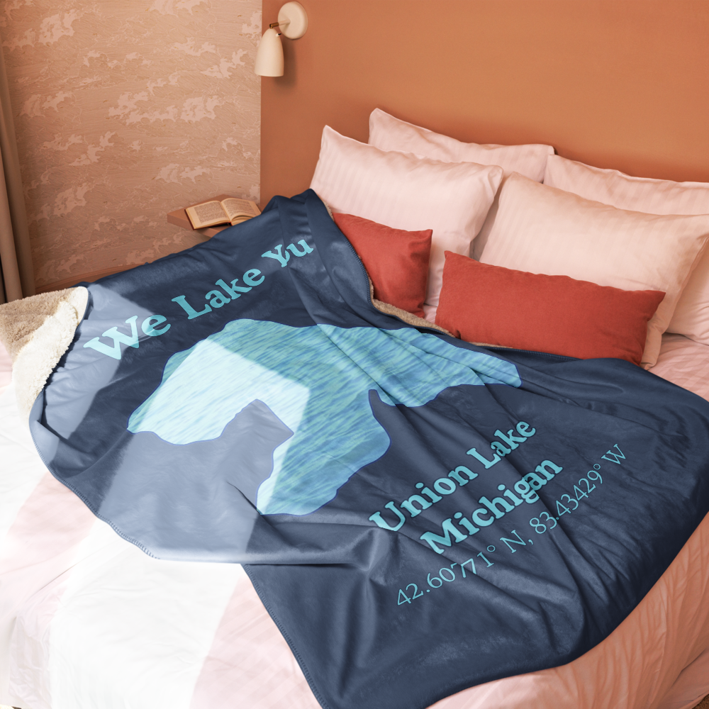 Sherpa blanket with Union Lake