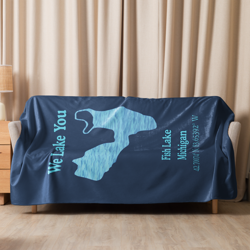 Fish Lake Sherpa Blanket