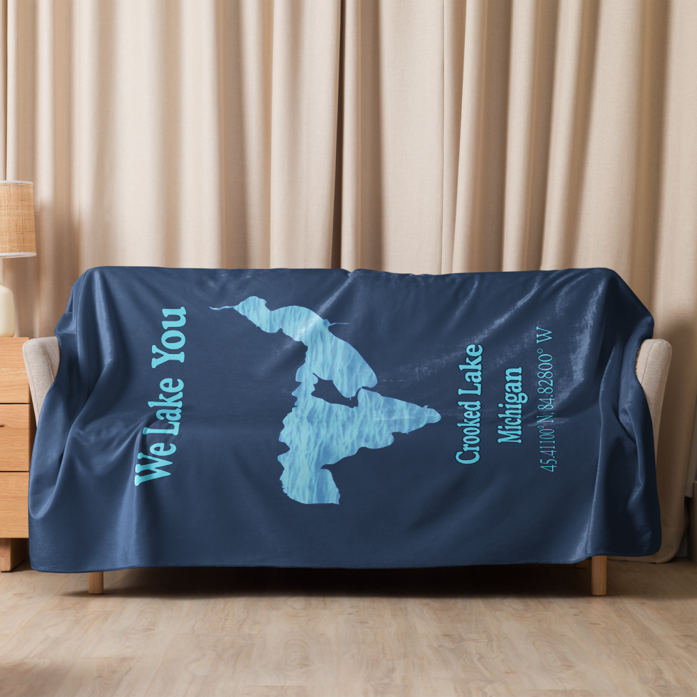 Crooked Lake  Sherpa Blanket