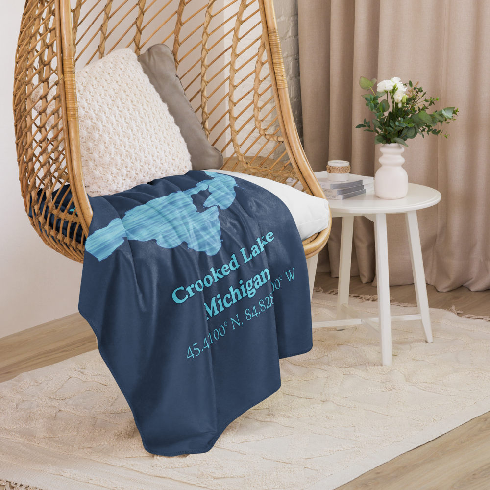 Crooked Lake  Sherpa Blanket