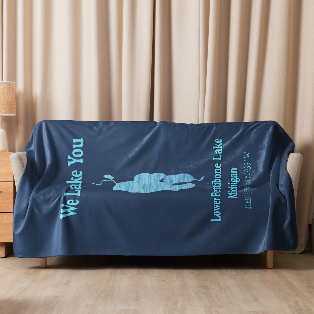 Lower Pettibone Lake Sherpa Blanket