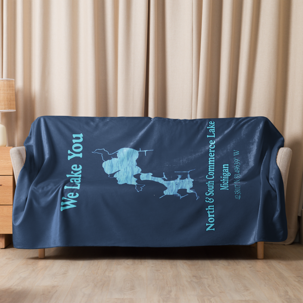 North & South Commerce Lake Sherpa Blanket
