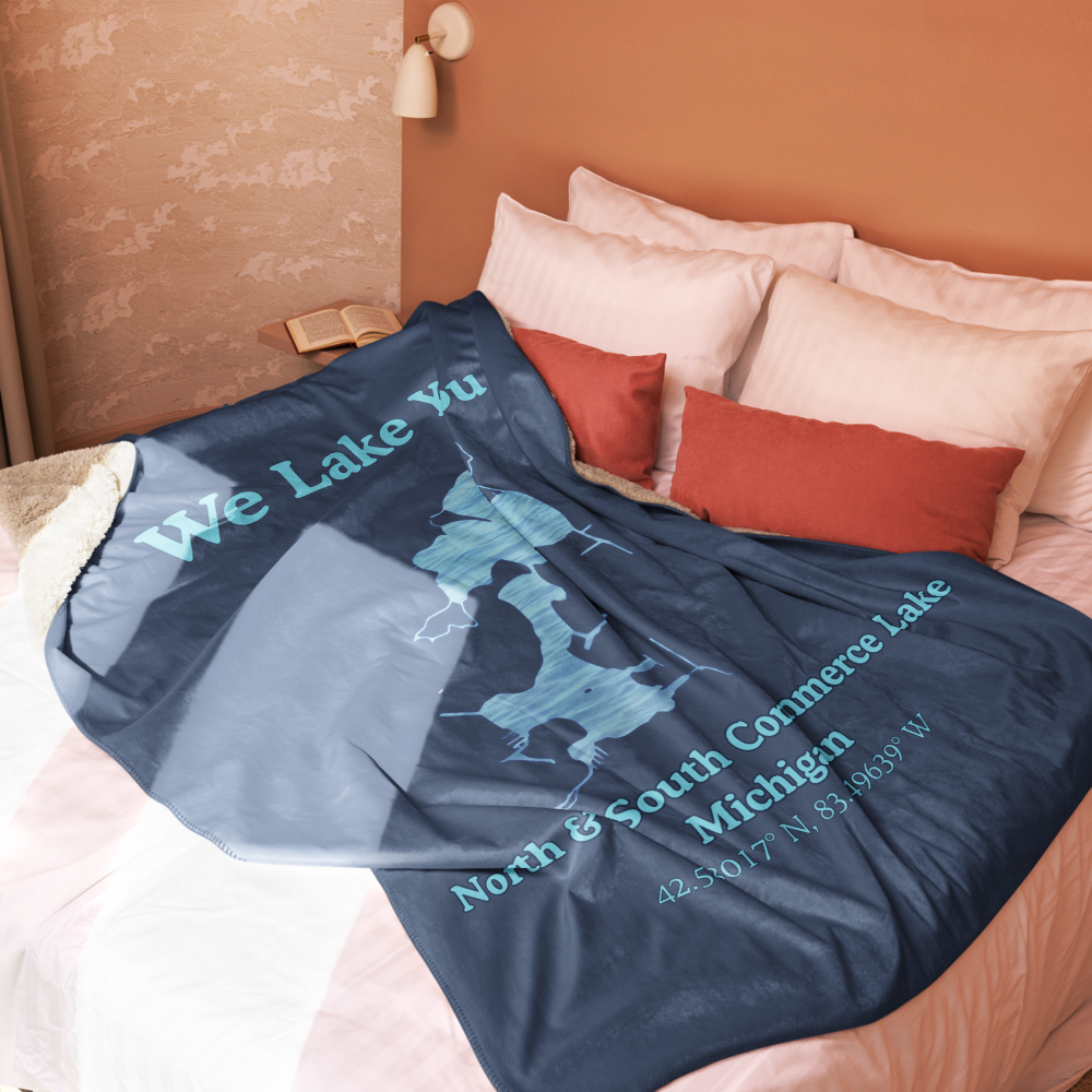 North & South Commerce Lake Sherpa Blanket