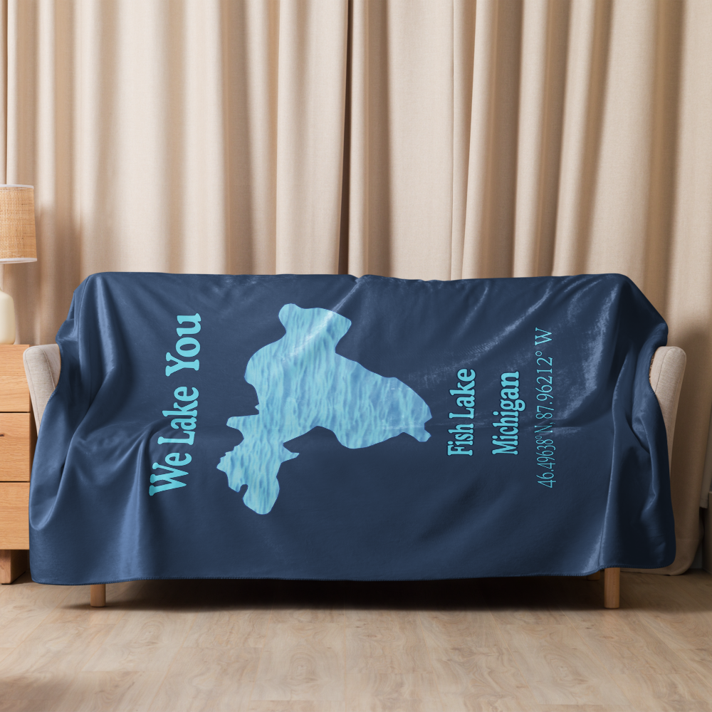 Fish Lake Sherpa Blanket