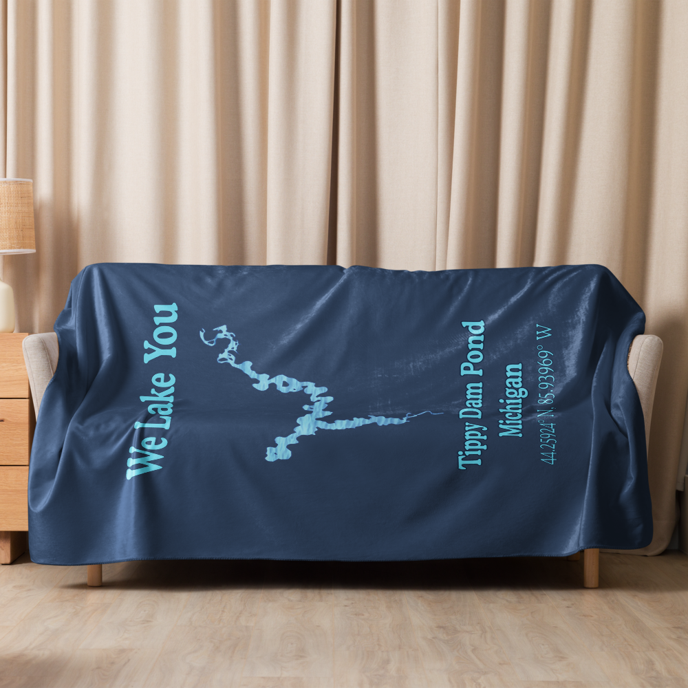 Tippy Dam Pond Sherpa Blanket