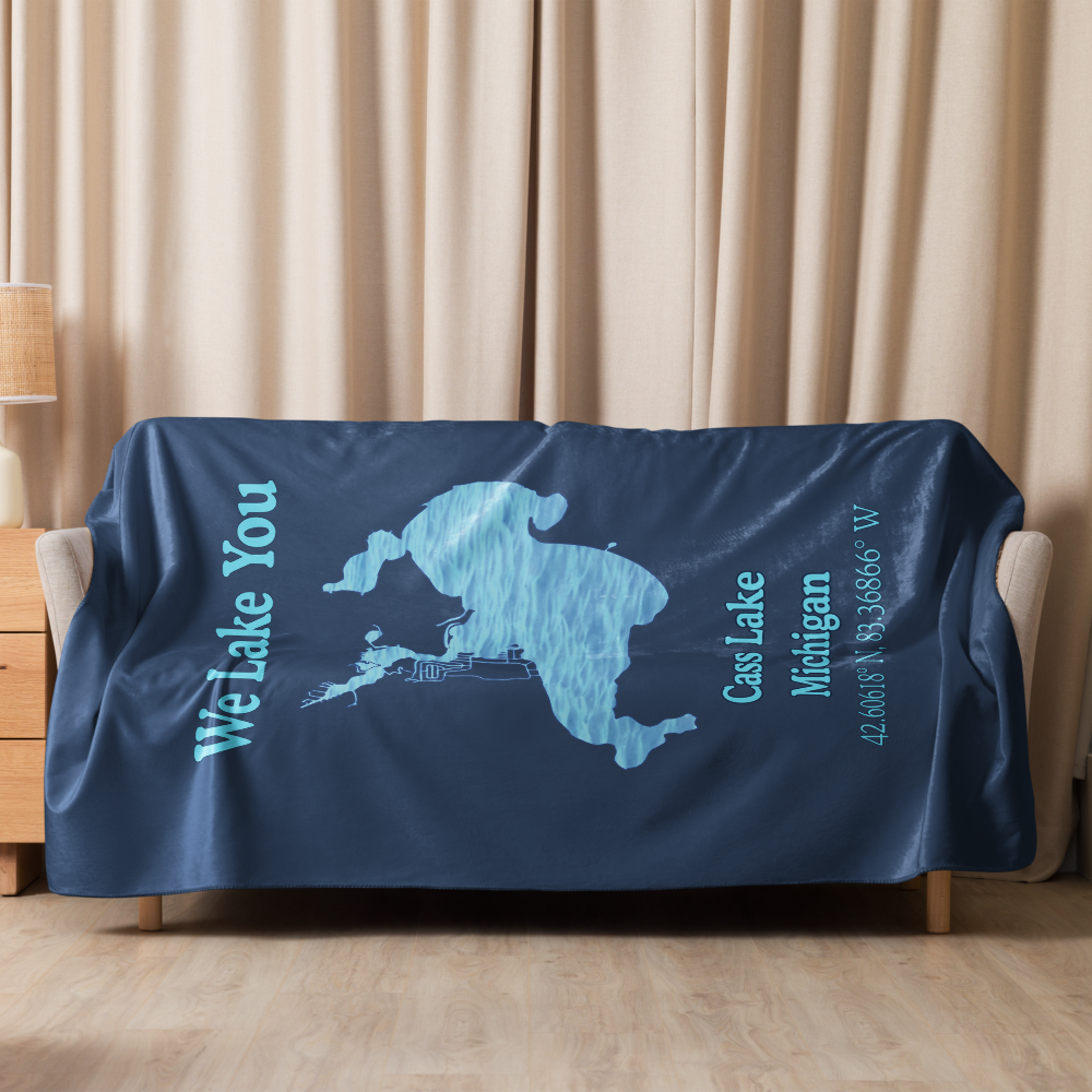Cass Lake  Sherpa Blanket