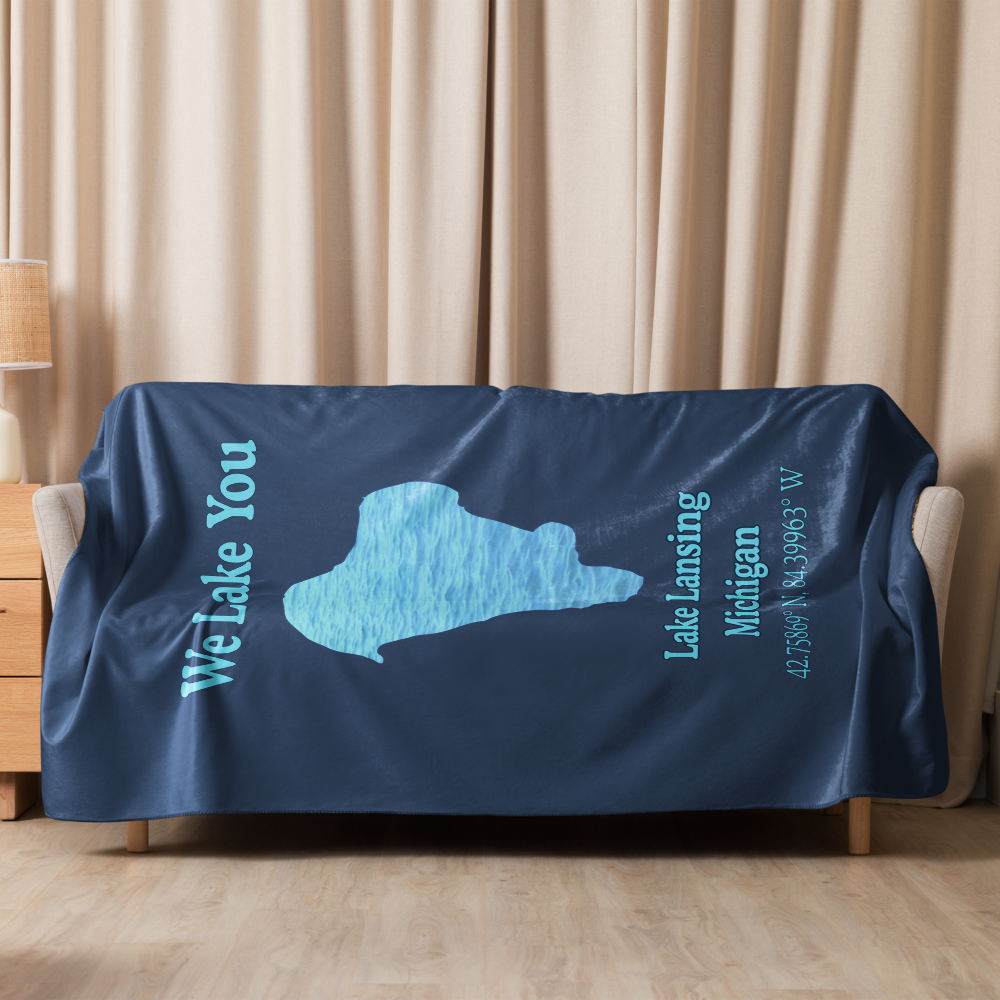 Lake Lansing Sherpa blanket