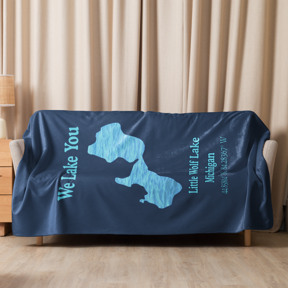 Little Wolf Lake Sherpa Blanket