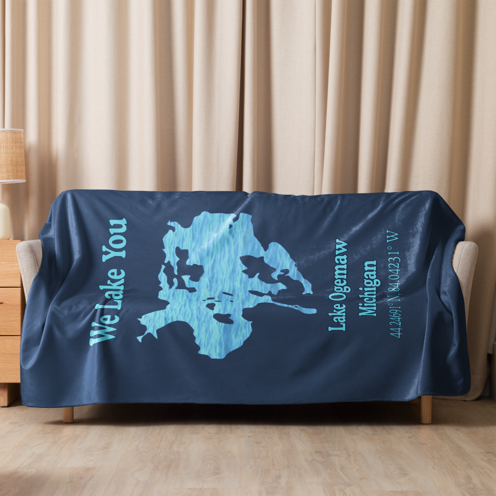 Lake Ogemaw Sherpa Blanket