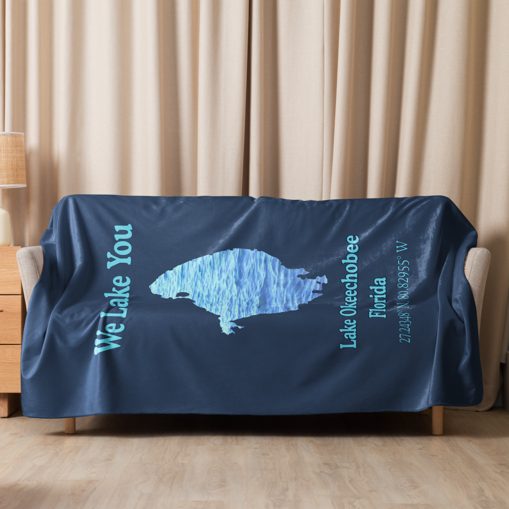 Lake Okeechobee Sherpa blanket