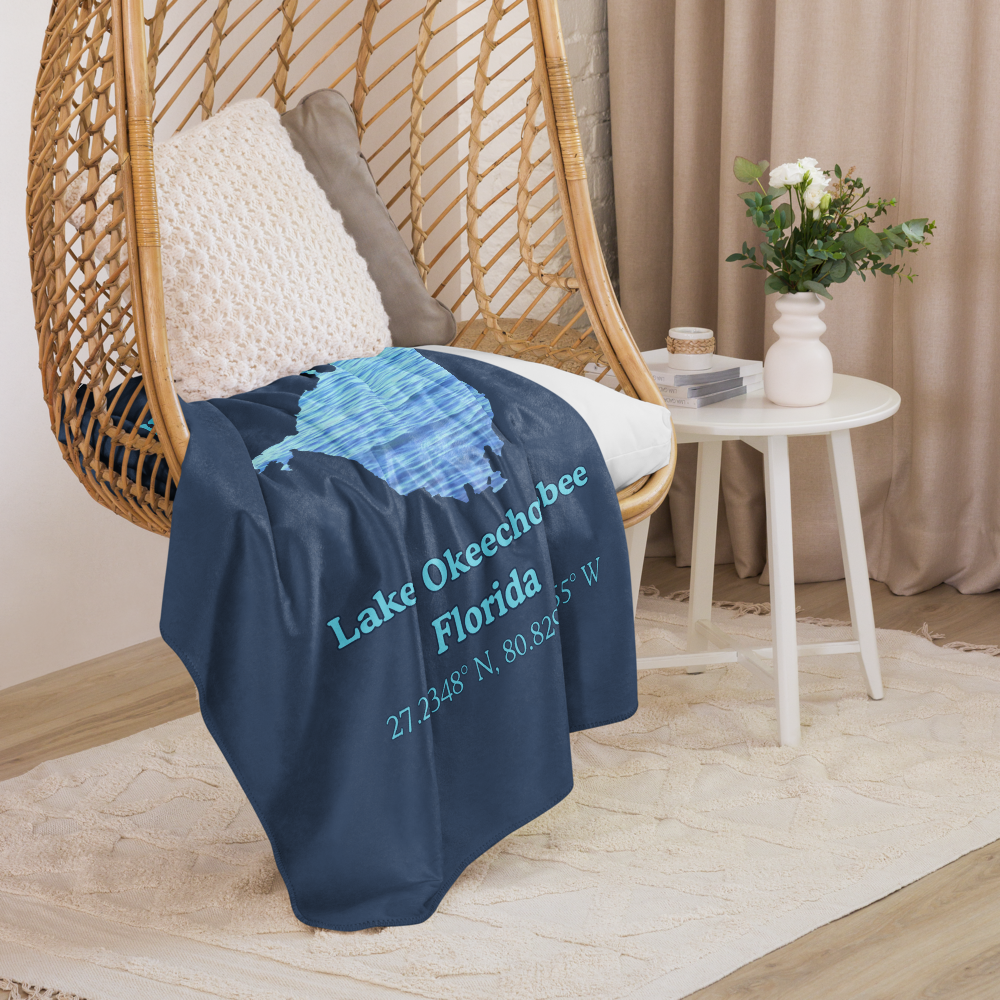 Lake Okeechobee Sherpa blanket