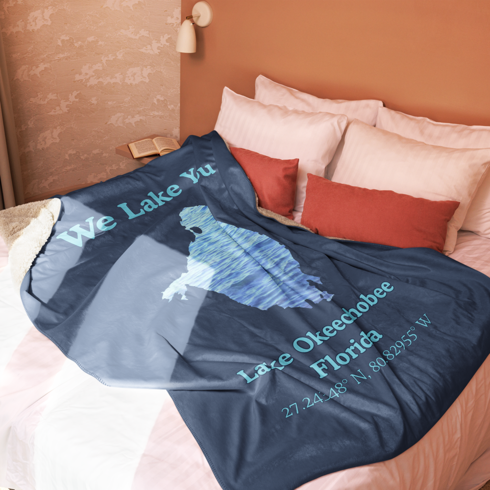 Lake Okeechobee Sherpa blanket