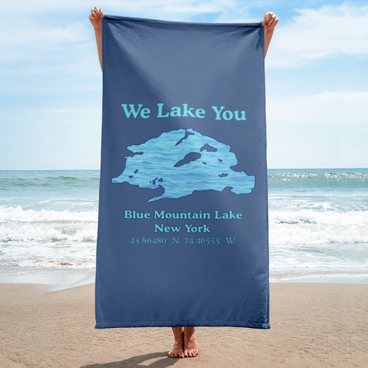 Blue Mountain Lake Beach Towel