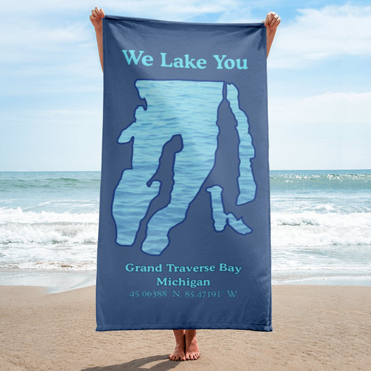 Grand Traverse Bay Beach Towel