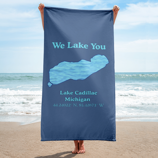Towel with Lake Cadillac