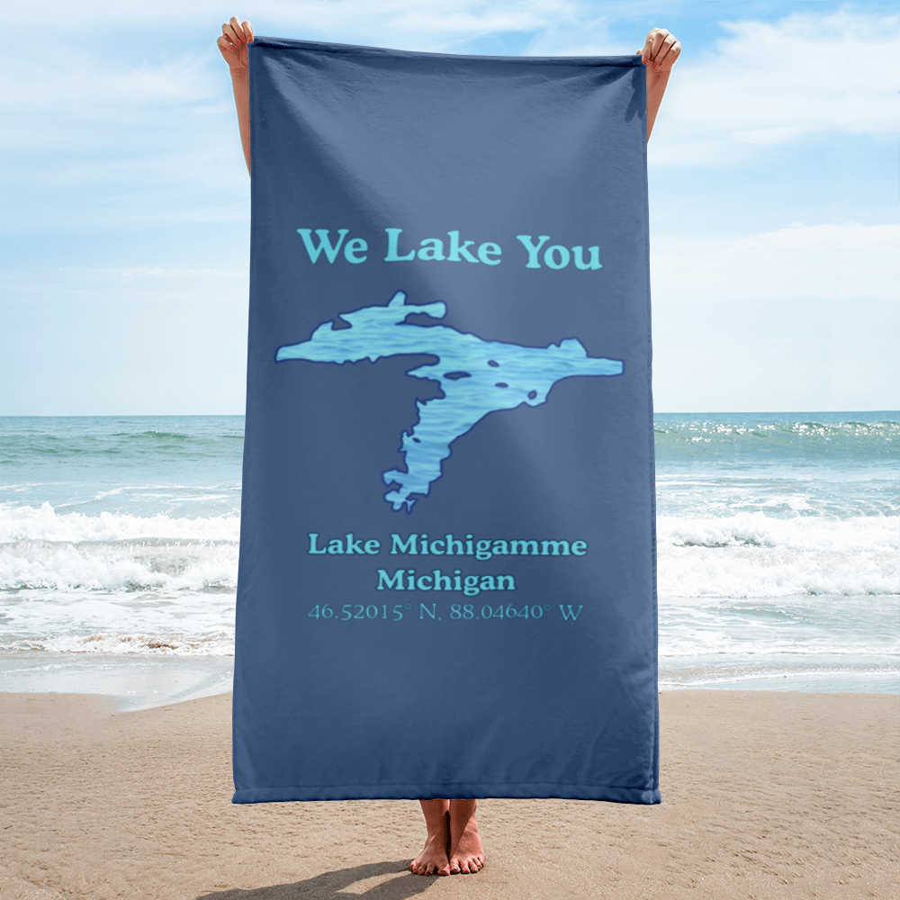 Lake Michigamme Beach Towel