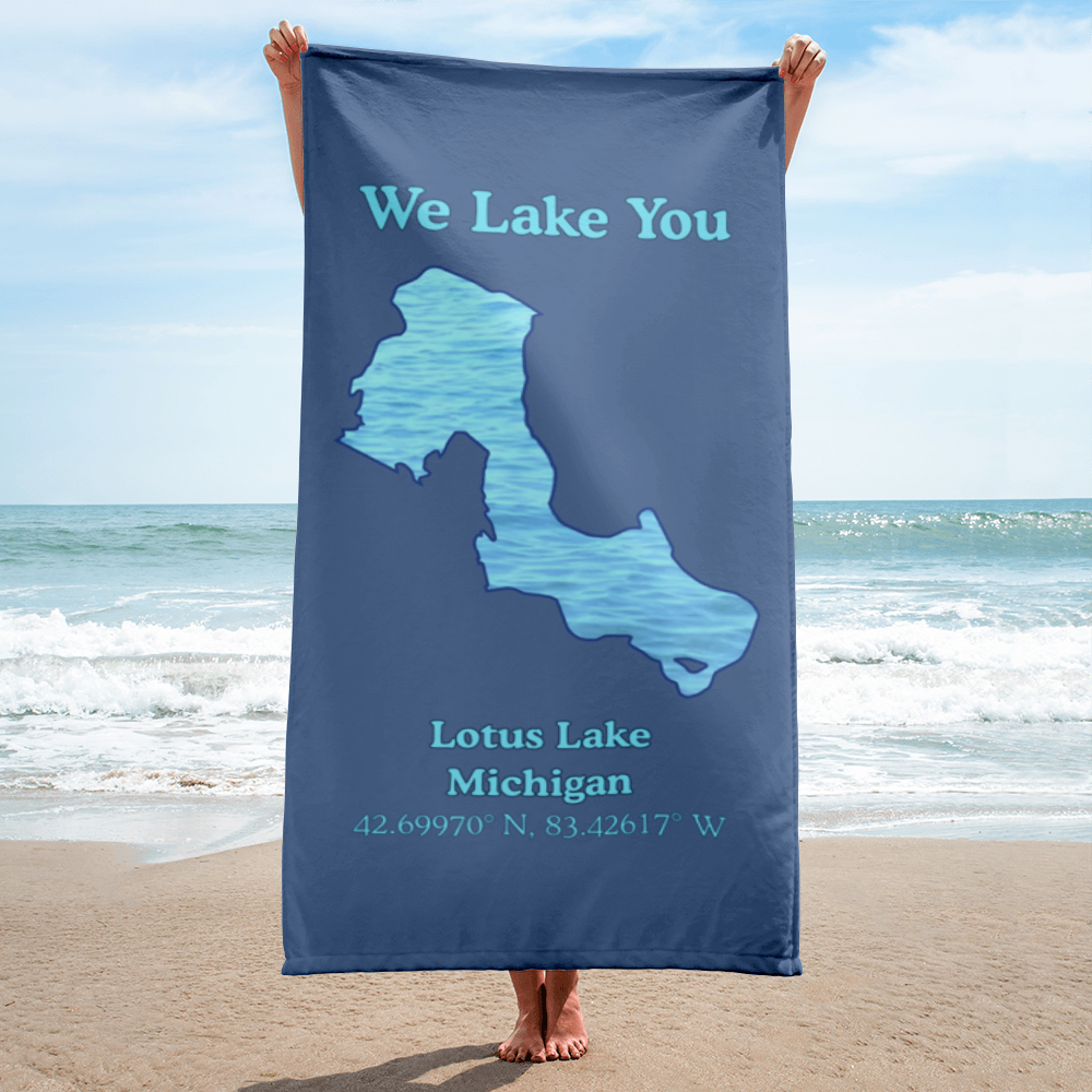 Lotus Lake Beach Towel