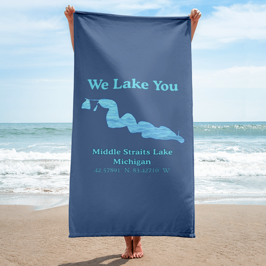 Middle Straits Lake Beach Towel