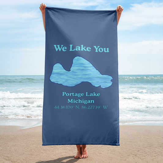 Portage Lake Beach Towel