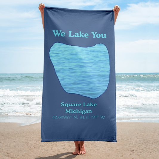 Square Lake Beach Towel