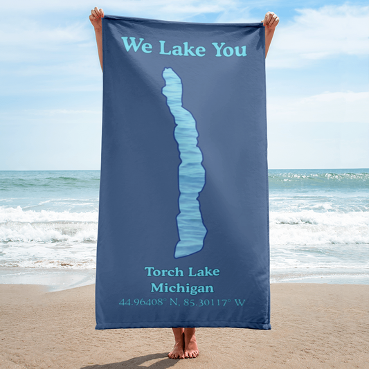 Torch Lake Beach Towel