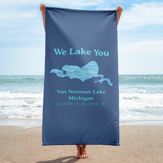 Van Norman Lake Beach Towel