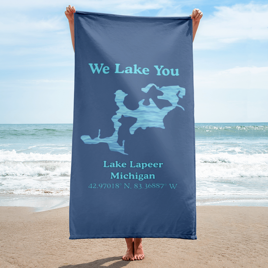 Lake Lapeer Beach Towel