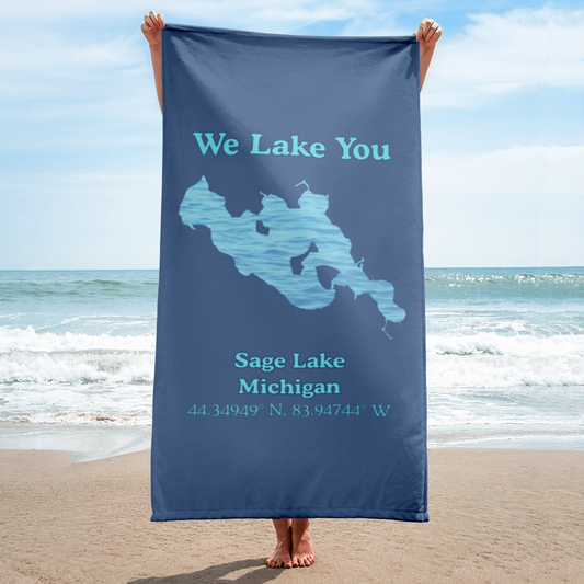 Sage Lake Beach Towel