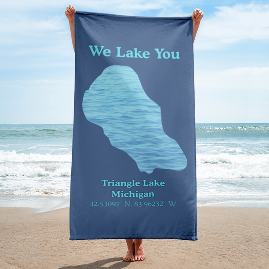Triangle Lake Beach Towel