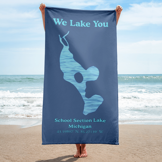 School Section Lake Beach Towel