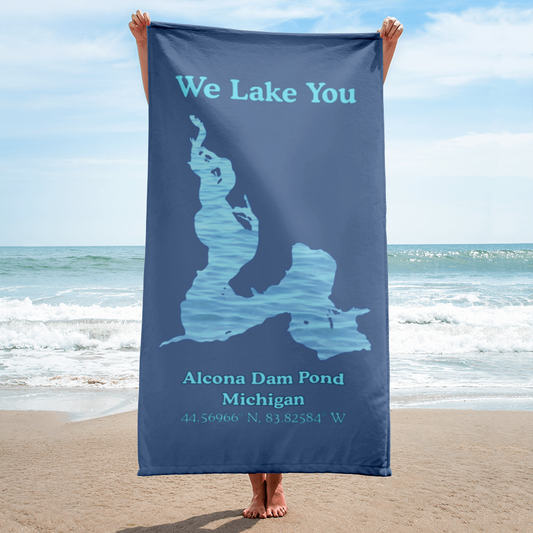 Alcona Dam Pond Beach Towel