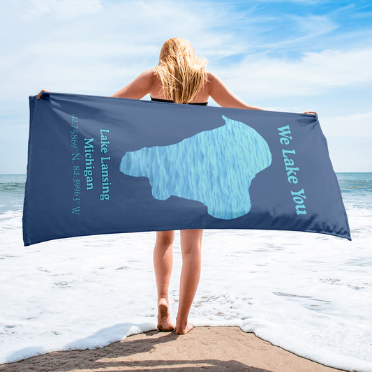 Lake Lansing Beach Towel