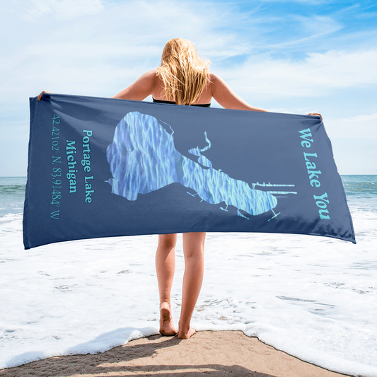 Portage Lake Beach Towel