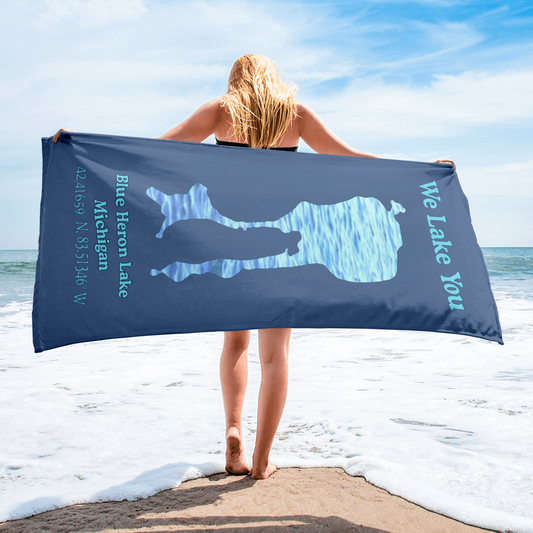 Blue Heron Lake Beach Towel