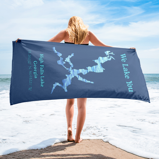 High Falls Lake Beach Towel